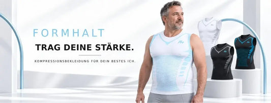 Formendes Tanktop für Herren: So findest du das passende Modell. Modell mit Kompressionsbekleidung in Aktion.