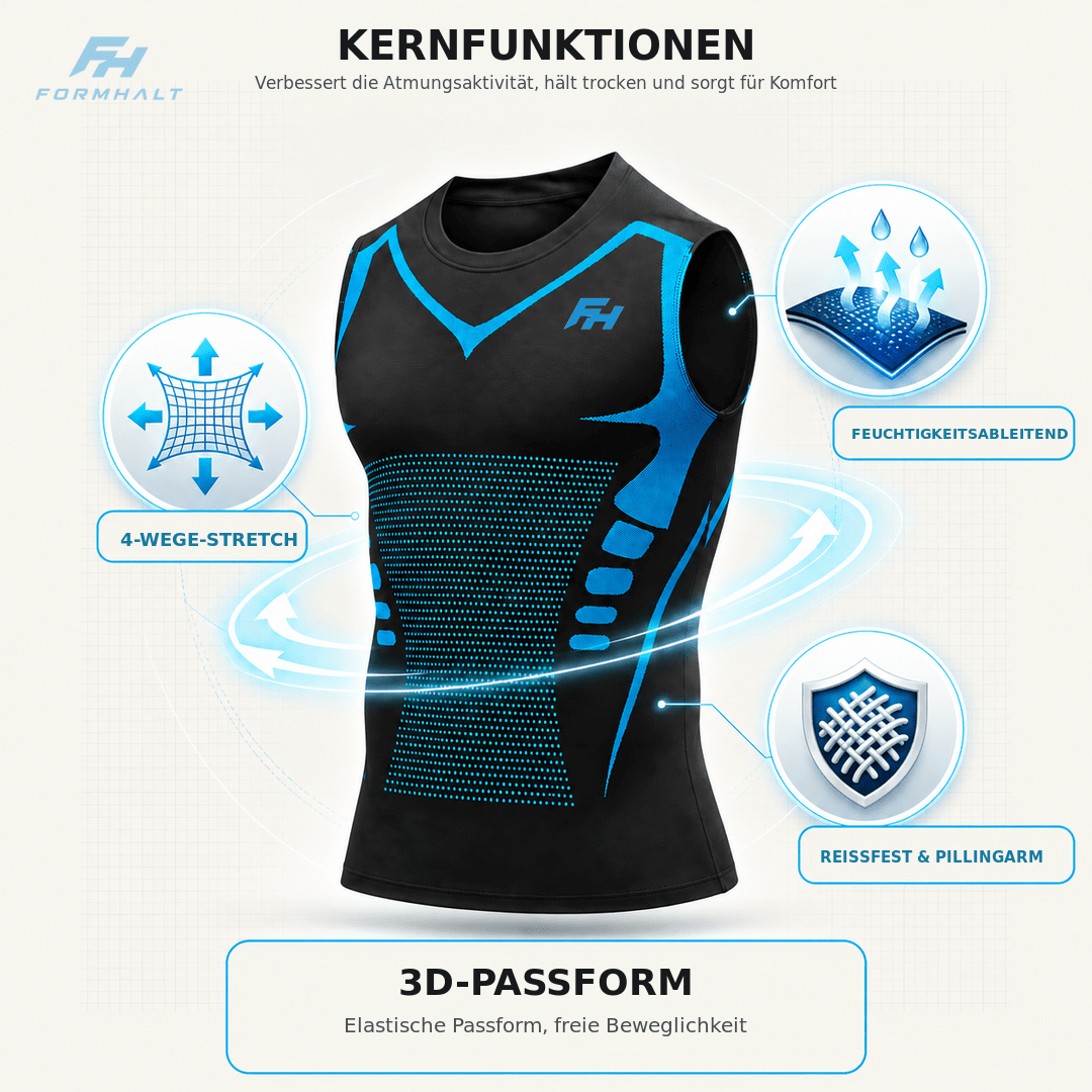 FORMHALT CORE Tank – Kompressions-Tanktop für Herren mit 3D-Passform und 4-Wege-Stretch für optimale Beweglichkeit.