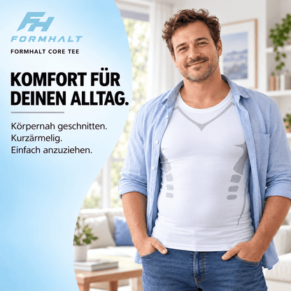 FORMHALT CORE Tee - Kompression T-Shirt für Herren, körpernah geschnittenes Shirt mit kurzen Ärmeln.
